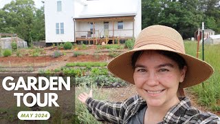 Filling in and BLOOMING | Food and flower garden tour