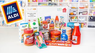 Aldi 'Mini Brands' Wooden Vegan Grocery Set Unboxing *Mini Food!*