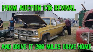 Driving a 1974 C10 home 200 miles from a farm auction!