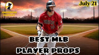 !!TODAYS BEST UNDERDOG FANTASY MLB PLAYER PROPS!! Friday July 21