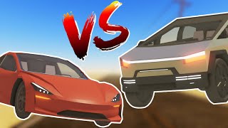 Which Is The Best Electric Car?!?! | Solar Surge VS Cybertruck | A Dusty Trip