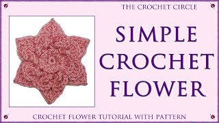 Crochet FLOWER🌸 tutorial with pattern - 🌺 crochet flower applique tutorial - layered crochet flower