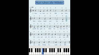 Nun ruhen alle Wälder | deutsches Abendlied #piano #tutorial #pianotutorial