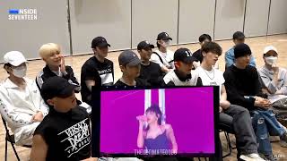 Seventeen reacting to Blackpink - typa girl (performing) born pink turne in Los Angeles