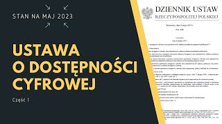 Ustawa o dostępności cyfrowej - praktyczne szkolenie (część 1)