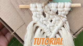 Mini tapiz de macramé fácil de hacer (TUTORIAL)✨🧶