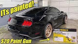 Painting My 2019 Mustang With A $20 Harbor Freight Paint Gun!