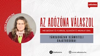 Az Adózóna válaszol: társasházak számviteli sajátosságai - Greff Magdolna adószakértő