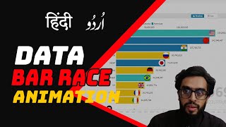 How to Create Data Bar Race Animation | Animated Chart Tutorial in Hindi / Urdu | HDsheet