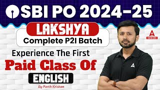 SBI PO 2024-25 | Experience The First Paid Class of English | By Parth Krishan