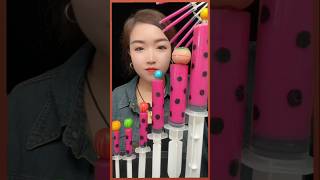 Asmr satisfying pink Sweet Strawberry 🍓 drinking show 😍 candy crush #asmr #tiktokmix #mukbang