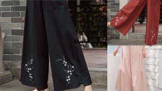 Trendy Embroidered Trousers design || beautiful design fashionable style