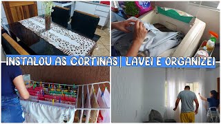 ESSE DETALHE FEZ TODA DIFERENÇA| INSTALOU as CORTINAS| LAVEI E ORGANIZEI |Amanda Maria