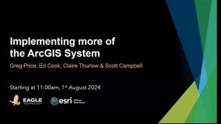 Implementing more of the ArcGIS Platform