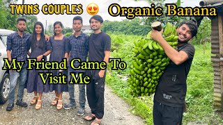 Pure Organic Banana In My Farm Finally Friends Are Coming To Visit Me Twins Couple