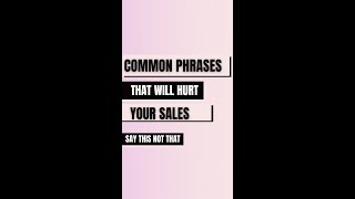 Words To Avoid in SALES Part 1| 30 SECONDS TUTORIAL  | Joseph Rubelli