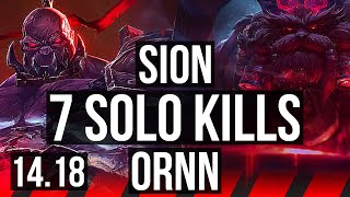 SION vs ORNN (TOP) | 7 solo kills | NA Master | 14.18