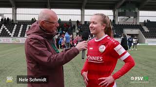 🎤 Unsere Nele Schmidt im FSV TV Interview nach dem 2:1-Heimsieg gegen den FC Ingolstadt