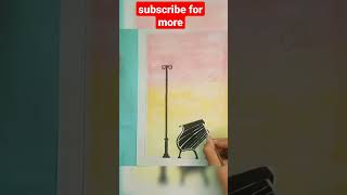 Beautiful pastel color design||Easy Drawing & pastel colors for beginner #short #shortvideo #pastel