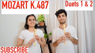 Mozart- Twelve Duets (Recorder Version)- Duets 1 and 2- K. 487 (Mozart-Duets for Basset Horns)