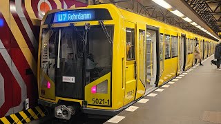 Mitfahrt in der U7 von Fehrbelliner Platz bis Rohrdamm im H97 Wagen 5021-1 von der BVG