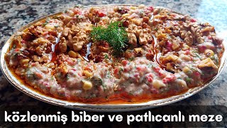 Cevizli, köz patlıcan-biber salata tarifi