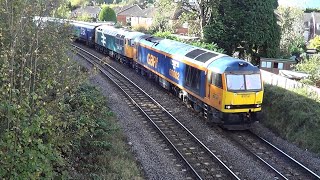 60002 + 56098 on the Biomass near Altrincham 14th October 2023