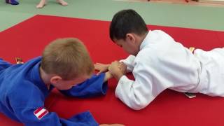 Armwrestling at the training.