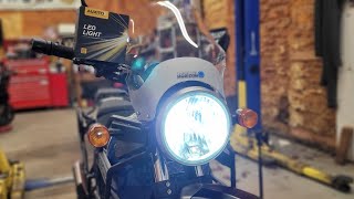 Royal Enfield Himalayan Auxito LED headlamp conversion. #himalayan #royalenfield