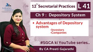 Class 12 | Secretarial Practices | Chapter 9 | Depository System | L 41 | HSC Board