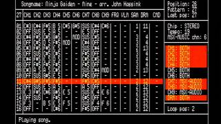 Ninja Gaiden / 忍者外伝 (NES) - Mine music on 8-bit MSX MB-Stereo