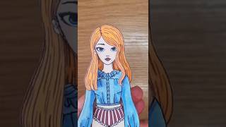 Barbie Paper Doll drawing paper diy #papercraft #diy #paperdoll #barbie #kidsgames