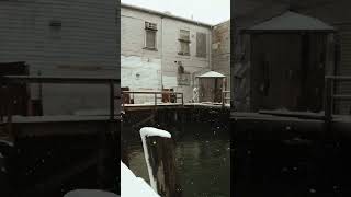 Old Port of Portland, Maine ❄️❄️❄️ #maine #binauralaudio #snow