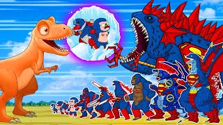 DINOSAURS & KONG vs EVOLUTION OF RED SHIN GODZILLA: Rotation Luck | Godzilla & SHIN Cartoon Movies