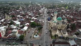 Suasana Kota Masbagik - Lotim dari udara