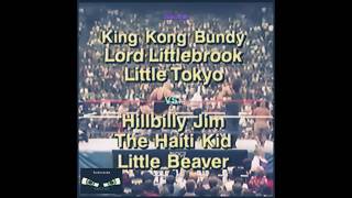 1987 WWE Wrestlemania 3 King Kong Bundy/LLittlebrook/Little Tokyo vs Hillbilly Jim/Haiti Kid/Beaver