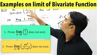 Limit of Bivariate Functions Examples