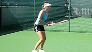 Nicole Vaidisova practicing at Indian Wells 2009