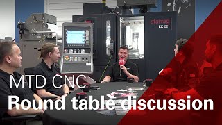 US Engineering team round the table with Tony Gunn from MTD CNC.