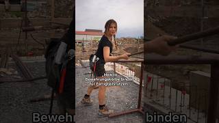 #handwerk #baustelle #maurer #skills #handwerkerin #shorts #maurerin #bricklayer #ironwork #girl