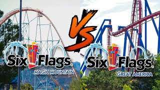 Six Flags Magic Mountain vs Six Flags Great America- Which is the Better Amusement Park?