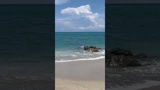 Partly sunny ☀️ 🌊 🧜‍♀️ beach day beach #ocean #oceanwaves #florida #yemaya #mermaid #shorts