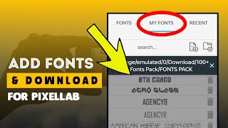 80+ Free Fonts : How To Download & Use In Pixellab (BEGINNERS)