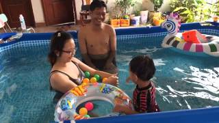 Playing in the pool