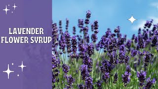 Lavender Flower Syrup Recipe