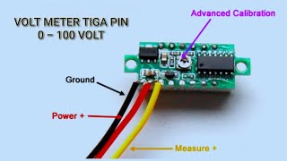 Cara pasang volt meter tiga pin