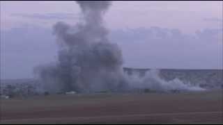 Massive plume of smoke following airstrike as Kobani battle continues