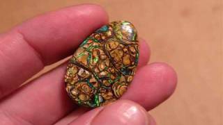 (KP) An Australian Boulder Opal from Koroit - Vibrant Color