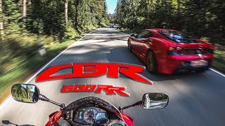 Riding on a 600cc sportbike in the paradise