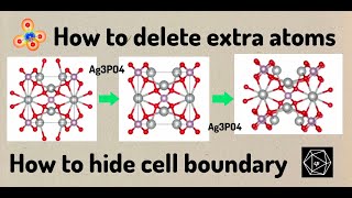 VESTA Tutorial - 3 How to delete extra atoms and how to hide cell boundary